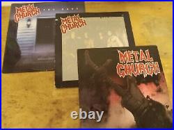 Metal Church lot 3 lp 1985, 84,89 Elektra press vg++