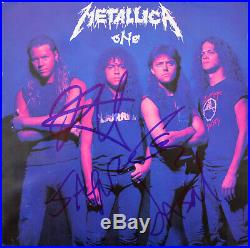 Metallica (4) Hetfield, Ulrich, +2 Signed One 45 RPM Album Cover With Vinyl BAS