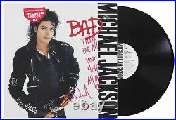Michael Jackson All My Love Authentic Signed Bad Album Cover With Vinyl JSA
