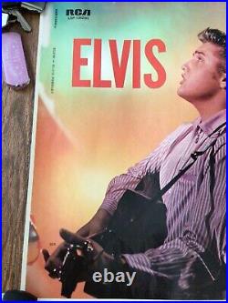 Original 1964 14x13.5in Elvis Presley Self-Titled Vinyl Album Cover Unused RARE