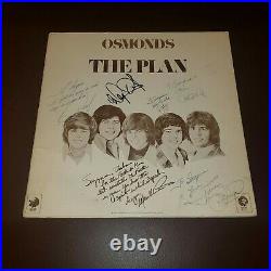 Osmonds The Plan 5 Member Autographed Album Cover