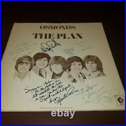 Osmonds The Plan 5 Member Autographed Album Cover