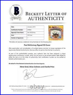 Paul Mccartney signed CD Album Cover Beatles Magical mystery Tour BAS COA