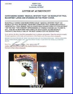 Paul Mccartney signed CD Album Cover Beatles Magical mystery Tour BAS COA