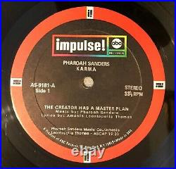 Pharoah Sanders 33 RPM Jazz Album Karma 1969 Impulse! AS-9181 A-9181