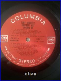 Promo Album -Tony Bennett Tony's Greatest Hits, Volume 3-12 Vinyl Record