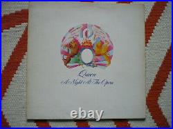 Queen A Night At The Opera Vinyl UK 1975 1st Press 4/4 Blairs LP Embossed Cover