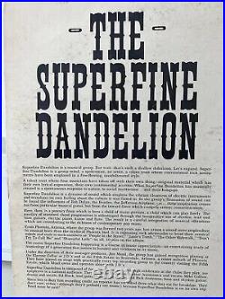 RARE The Superfine Dandelion vintage 1967 US Vinyl Album Groovy Psych Rock Kazoo