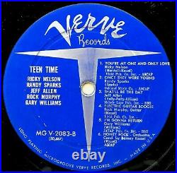 RICKY NELSON Teen Time Debut LP Original 1957 Verve MG V-2083 First Press VG+