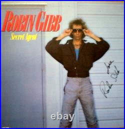 Robin Gibb-deceased-signed Album Cover Secret Agent Legendary Bee Gees-cert Ga