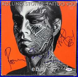 Ronnie Wood & Charlie Watts Signed Rolling Stone Tattoo Album Cover PSA #U52955