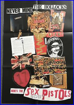Sex Pistols Never Mind The Bollocks Vinyl Lp 30th Anniversary Poster 7 Promo Nm