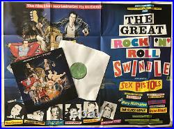 Sex Pistols The Great Rock N Roll Swindle Vinyl Lp Virgin Uk 1980 + Rare Poster
