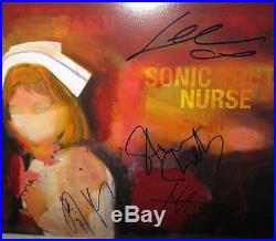 Sonic Youth (4 Autos) Signed'sonic Nurse' Album Cover Psa/dna Loa