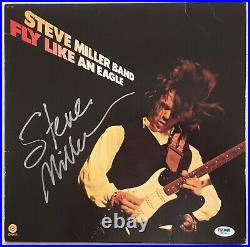 Steve Miller Band Signed Record Album Cover PSA/DNA Autographed Fly Like Eagle
