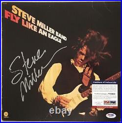 Steve Miller Band Signed Record Album Cover PSA/DNA Autographed Fly Like Eagle