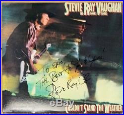 Stevie Ray Vaughan & Double Trouble Signed & Inscribed Album Cover Jsa Letter