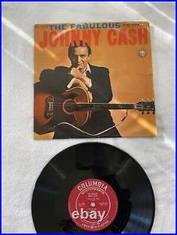 Super Rare The Fabulous Johnny Cash 10 Inch Original Vinyl Record Album Japan
