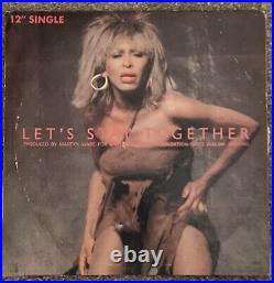 TINA TURNER Let's Stay Together SIGNED AUTOGRAPH RECORD ALBUM COVER