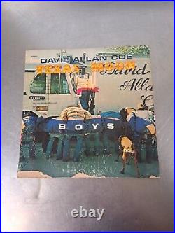 Texas Moon David Allan Coe 1977 Vinyl Plantation Records 1st Press SIGNED