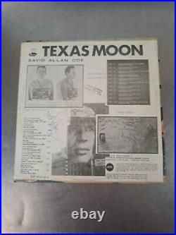 Texas Moon David Allan Coe 1977 Vinyl Plantation Records 1st Press SIGNED