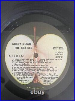 The Beatles, Abbey Road, SO-383 LP, Rare 1969, Uncropped & Her Majesty