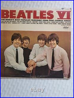 The Beatles Vinyl Lot of 7 Meet the Beatles, 2nd Album, Hard Days Night, and