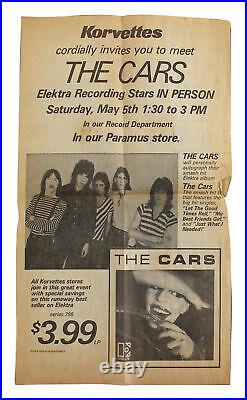 The Cars (5) Ocasek, Easton, Hawkes +2 Signed Album Cover With Vinyl BAS #AB14178
