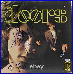 The Doors (3) Manzarek, Krieger & Densmore Signed Album Cover With Vinyl PSA