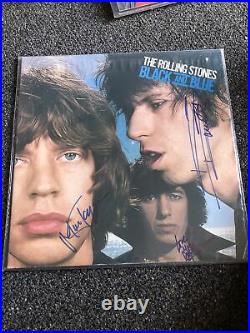 The Rolling Stones Signed Black & Blue Album Cover Only No Record