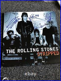 The Rolling Stones Stripped 1995 SIGNED ALBUM COVER ONLY NO RECORD