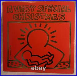 VTG A Very Special Christmas Album Cover Art Keith Haring Madonna Sting 80'S