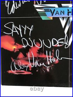 Van Halen fully autographed debut vinyl album cover signed