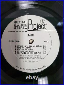 Vintage RARE 1972 Rain First Pressing Promotional Album US Project 3 Total Sound