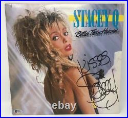 Vintage! STACEY Q Signed 1986 Better Than Heaven RECORD Album COVER Beckett COA