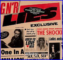 Vtg 1988 GUNS N ROSES Album LIES Lp UNCENSORED Banned 1ST PRESS Vinyl OG NR MINT