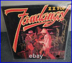 ZZ Top FANDANGO Signed Album Cover (no Record) By All 3 Members