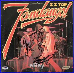 ZZ Top Group Signed Autographed Fandango Record Album Cover PSA/DNA COA #AB03433